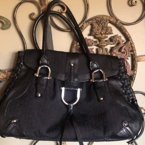 Lovely DKNY bag black braided leather beautiful, never used